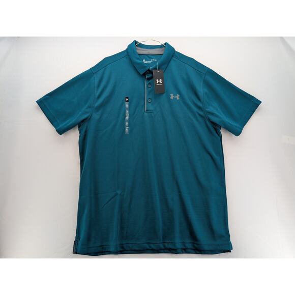 NWT Under Armour Men's UA Tech Polo in Hydro Teal size XL - Picture 1 of 5